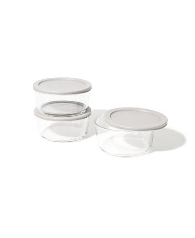 Dura Living 6-piece 4 Cup Round Food Storage And Meal Prep Container Set In Gray