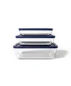 Dura Living 6-piece Rectangular Nesting Food Storage And Meal Prep Container Set In Blue