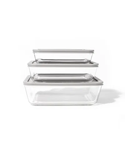 Dura Living 6-piece Rectangular Nesting Food Storage And Meal Prep Container Set In Gray