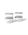 Dura Living 8-piece 1 Cup Round Food Storage And Meal Prep Container Set In Gray