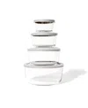 Dura Living 8-piece Round Nesting Food Storage And Meal Prep Container Set In Gray