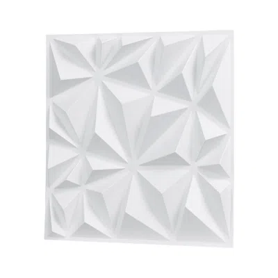 Durabilt 3d Wall Panels 33-pack 11.81 X 11.81'' Pvc 32 Sq. Ft Coverage Diamond Matte White