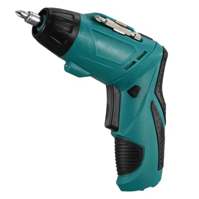 Durabilt Cordless Electric Screwdriver Set Rechargeable 4.8v Drill Driver W/45 Drill Bits Carrying Case In Green