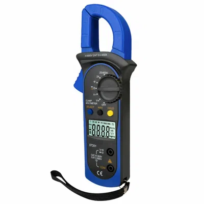 Durabilt Digital Multimeter Checker Ac Dc Volt Ohm Amp Clamp Meter Auto Range Lcd Handheld In Blue
