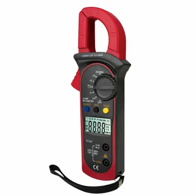 Durabilt Digital Multimeter Checker Ac Dc Volt Ohm Amp Clamp Meter Auto Range Lcd Handheld In Red