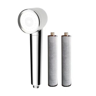 Durabilt Pressurized Beauty Shower Filter Head Spa Handled Sprinkling Shower Nozzle With Carbon Fiber Filter  In Silver