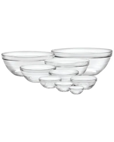 Duralex Gigogne Stackable 9pc Mixing Bowl Set