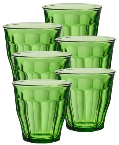 Duralex Set Of 6 Picardie Tumblers In Green