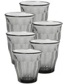 DURALEX PICARDIE GREY TUMBLER -Â  8 3/8 OZ.- SET OF 6