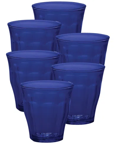 Duralex Set Of 6 Picardie Tumblers In Sapphire