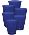 Duralex Set Of 6 Picardie Tumblers In Sapphire