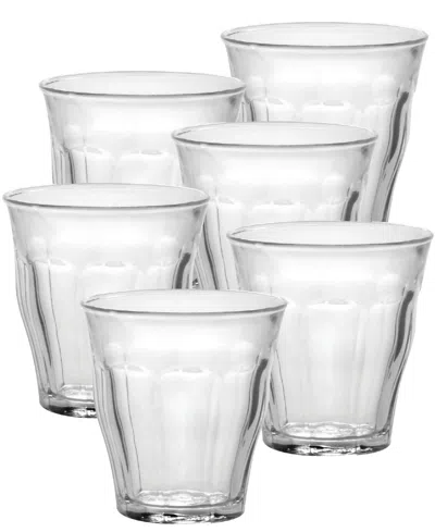 Duralex Set Of 6 Picardie Small Tumblers In Clear