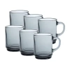 Duralex Versailles 6-pc. 8oz. Coffee Mug Set In Gray