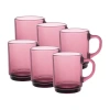 Duralex Versailles 6-pc. 8oz. Coffee Mug Set In Purple