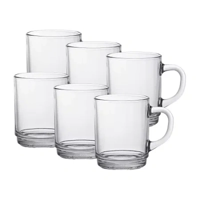 Duralex Versailles 6-pc. 8oz. Coffee Mug Set In White