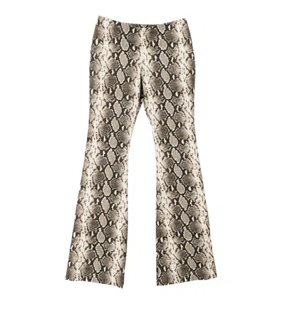 Duran Flare Pants With Snake Print In Black