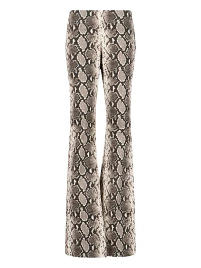 Duran Lantik Cotton Stretch Trousers With Sculpted Fit In Animal Print