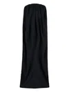 Duran Lantik Draped Maxi Dress In Black