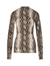 Duran Lantik Snake Print Top – Brown In Brown