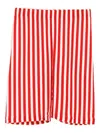 Duran Lantink Asymmetric Striped Shorts In Red