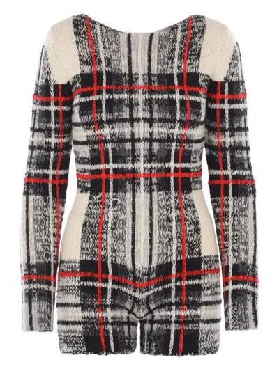 DURAN LANTINK CHECK KNIT JUMPSUIT