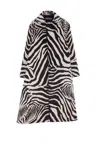 Duran Lantink Zebra-print Sculptured Coat In Multi