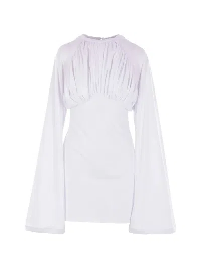 Duran Lantink Cotton Draped Mini Dress In White