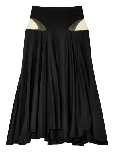 Duran Lantink Cutout-detail Midi Skirt In Black