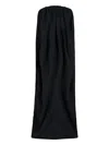 Duran Lantink Draped Neckline Maxi Dress In Black  