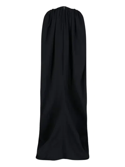 DURAN LANTINK DRAPED NECKLINE MAXI DRESS
