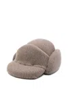 Duran Lantink Ear-flap Ribbed-knit Hat In Neutral