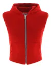 Duran Lantink Hooded Padded Waistcoat In Red