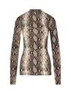 Duran Lantink Python Print Top In Brown