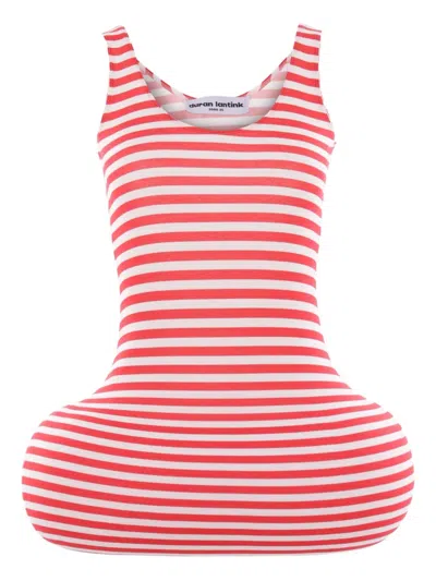 Duran Lantink Striped Dress In Red