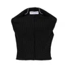 Duran Lantink Pinstripe Cropped Top In Animal Print