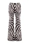 Duran Lantink Zebra-print Flared Trousers In Multi