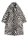 Duran Lantink Zebra-print Sculptured Coat In Black