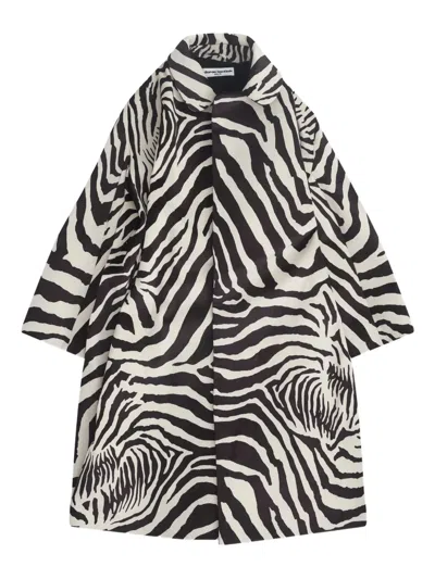 DURAN LANTINK ZEBRA-PRINT SCULPTURED COAT