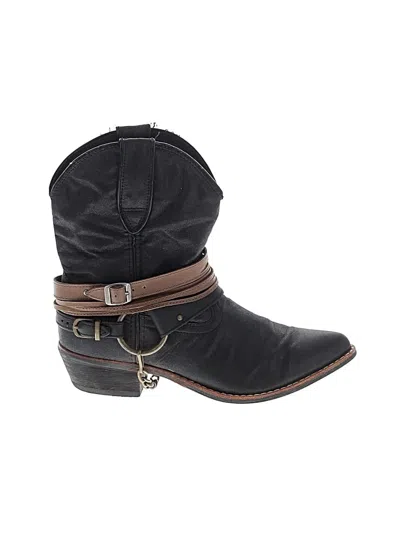 Pre-owned Durango Ankle Boots In Black
