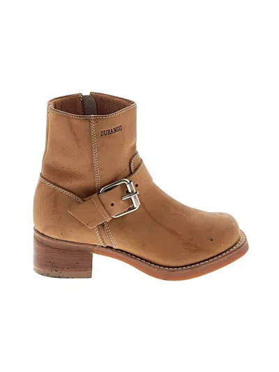 Pre-owned Durango Ankle Boots In Tan