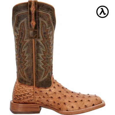 Pre-owned Durango Boots Durango® Prca Collection Full-quill Ostrich Western Boots Ddb0472 - All Sizes In Antiqued Saddle