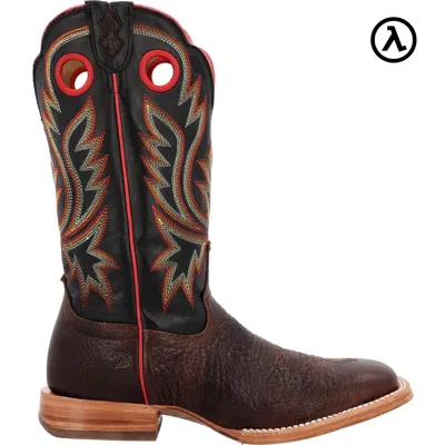Pre-owned Durango Boots Durango® Prca Collection Shrunken Bullhide Western Boots Ddb0466 - All Sizes In Chestnut And Black Eclipse