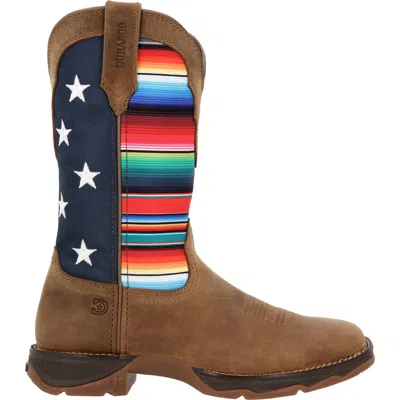 Durango Boots Women's Lady Rebel Serape Flag Western Boot In Brown/multi