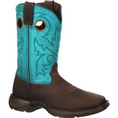 Durango Boots Women's Rebel Bar None Western Boot In Brown/turquoise