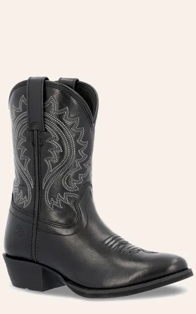 Durango Kid's Black Shyloh Round Toe Cowboy Boots