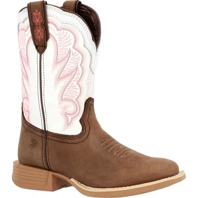 Durango Kids' Lil Rebel Big Kid 8" Western Boot In Trail M In Brown