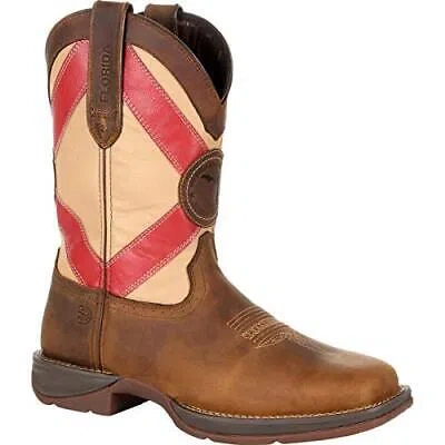 Pre-owned Durango Men's 11" Rebel By  Florida State Western Boot Saddle Brown/flor