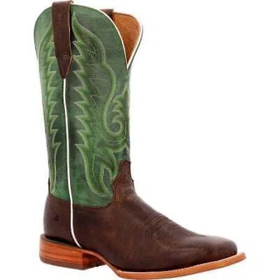 Pre-owned Durango Men's 13" Arena Pro™ Western Boot Hickory And Shamrock Green - Ddb0412