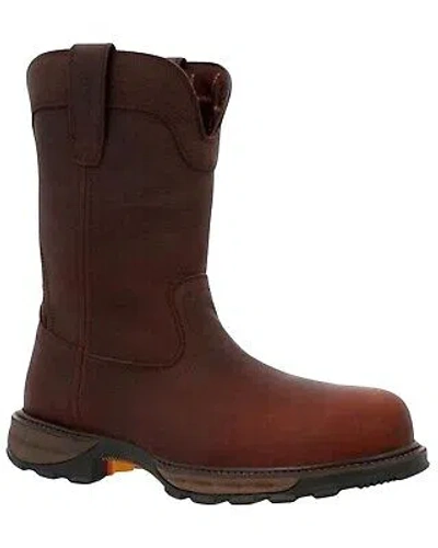 Pre-owned Durango Men's Maverick Wellington Waterproof Western Work Boot Composite Toe - In Brown