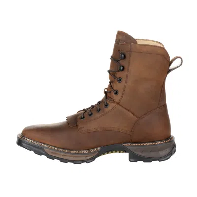 Durango Men's Maverick Xp 8" Sq Toe Lacer Wp In Russet W In Brown